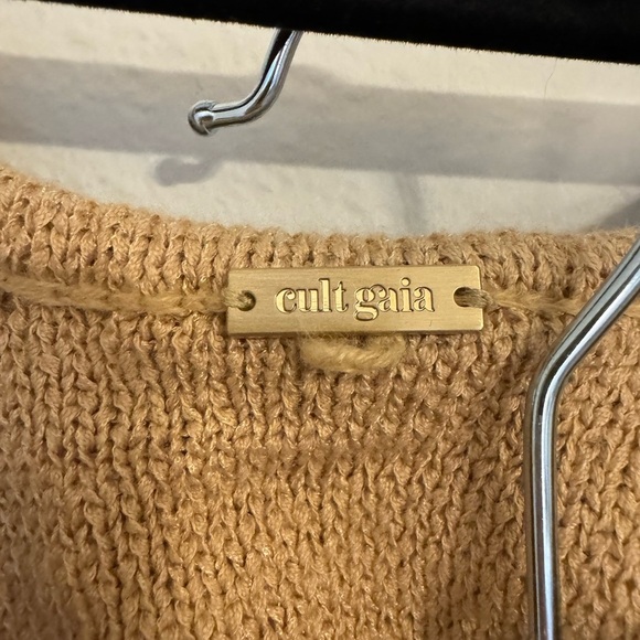 Cult Gaia Mert Dress- Tan Cutout Ring Backless Dress - Picture 5 of 14